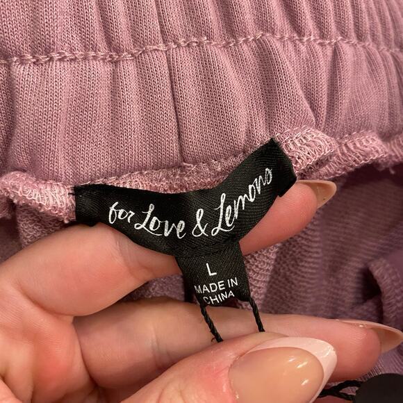 NWT For Love & Lemons Ellie Sweatpants Joggers‎ in Mulberry Large - Picture 8 of 13